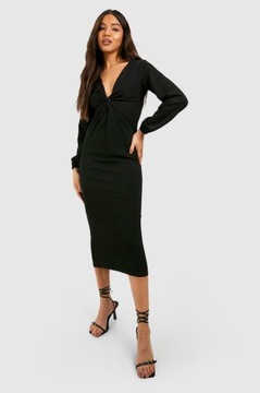 BOOHOO PROSTA MIDI SUKIENKA SPLOT MARSZCZENIE H2R NG6__M