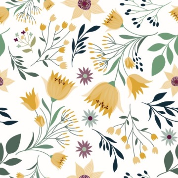 Tapeta Do Salonu Dzikie ROŚLINY Kwiaty Dekoracja