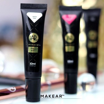 Makear PA01 ProArt White Пигментированный белый гель для декора в тубе, 10мл