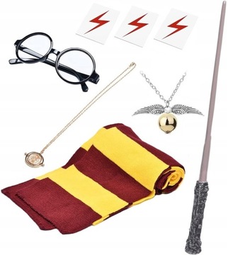 RÓŻDŻKA SZALIK OKULARY NASZYJNIK HARRY POTTER