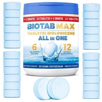 Биологические таблетки для септиков BIOTAB Max жиры