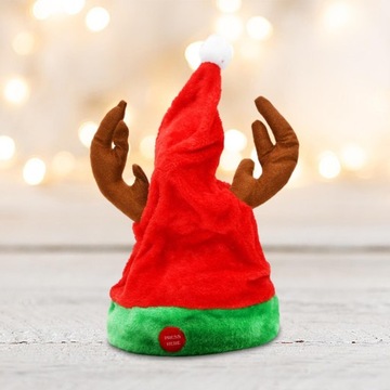 Tańcząca czapka Świętego Mikołaja, poruszająca się świąteczna czapka Świętego Mikołaja, elektryczny styl świąteczny C