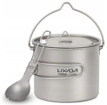 NACZYNIA TURYSTYCZNE TYTANOWY 1100ML GARNEK SPORK