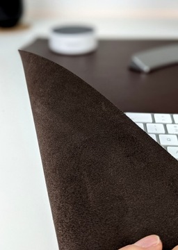 Кожаный коврик для стола с клапаном - черный - 100 x 60 см