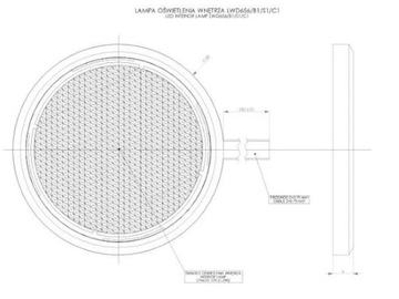 Lampa oświetlenia wnętrza okrągła płaska biała HOR