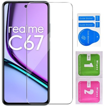 Чехол для Realme C67 4G УСИЛЕННЫЙ ТОНКИЙ КОРПУС НА 360° ПРОЗРАЧНЫЙ ПРОЗРАЧНЫЙ + 9H СТЕКЛО