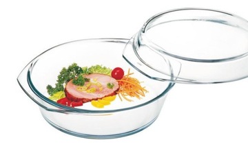 SIMAX КРУГЛЫЙ СТЕКЛЯННЫЙ КАСТРОУСТОЙЧИВЫЙ СОсуд С КРЫШКОЙ 2,9 Л (2,0+0,9)