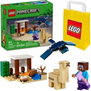 LEGO MAINCRAFT 21251 KLOCKI PUSTYNNA WYPRAWA STEVE'A WIELBŁĄD + TORBA LEGO