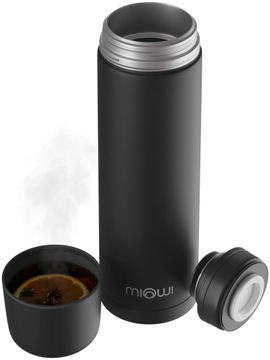 Термос Miowi из нержавеющей стали для напитков, кофе и чая, 1000 мл, черный