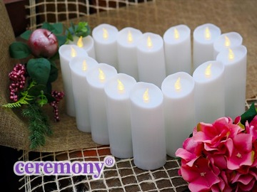 15x Декоративная свеча LC6 Электрическая светодиодная свеча 12,5 см с батарейками 88 дней