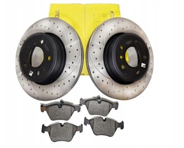 Tarcze + Klocki Mikoda GT Tył Nawiercane Nacinane OPEL Vectra C 292mm