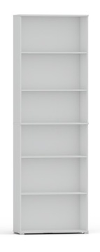 Regał na książki dokumenty do salonu biura POLA 215x80x32 cm biały wysoki