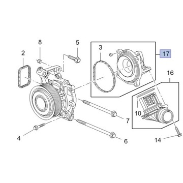 Корпус термостата Opel Astra K Insignia B Mokka X