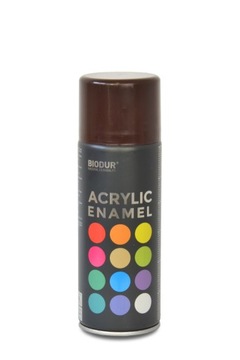 Farba Spray akrylowy BRĄZOWY 400ml Biodur Emalia
