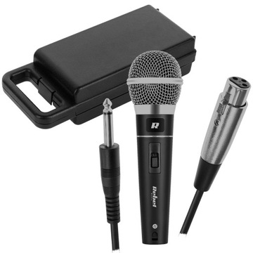 Комплект микрофонной стойки с динамическим микрофоном Rebel DM-604 + черной губкой