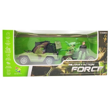 Zestaw Militarny Action Force Auto JEEP Kład Żołnierz Sprzęt Wojskowy