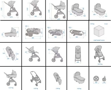 Maxi Cosi wózek 2w1 Plaza+ LUXE gondola + spacerówka Twillic Truffle.