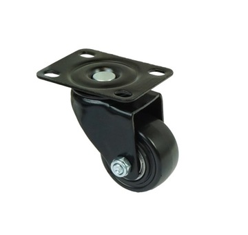 Kółko meblowe obrotowe czarne 30 - 40 kg, fi 40 mm