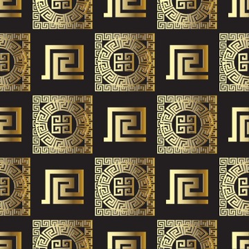 TAPETA ANTYCZNY MEANDER ORNAMENT JAK ZŁOTY 5170al