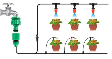 КОМПЛЕКТ САДОВОЙ ВОДНОЙ ЗАВЕСЫ 20М ТУМАННЫЙ ДОЖДЕВАТЕЛЬ