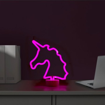 3D LED NEON UNICORN Ночник Единорог USB