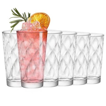 KOMPLET 6 SZKLANEK KALEIDO BORMIOLI ROCCO 370 ML