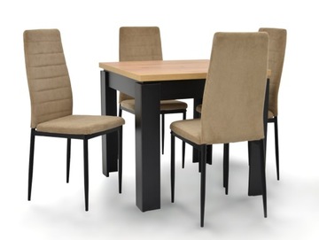 Komplet Stół 90x90 rozkładany 4 krzesła KOLORY