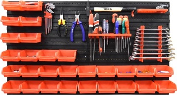 TABLICA NARZĘDZIOWA WARSZTATOWA POJEMNIKI 190x54cm