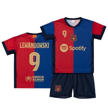 Komplet / strój piłkarski LEWANDOWSKI BARCELONA 9 rozm.134