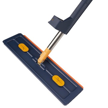 БОЛЬШАЯ ПЛОСКАЯ ВРАЩАЮЩАЯСЯ ТЕЛЕСКОПИЧЕСКАЯ НАПОЛЬНАЯ ШВАБРА С 6 ПОСАДКАМИ ИЗ МИКРОФИБРЫ