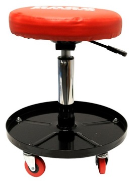 СТУЛ ДЛЯ МАСТЕРСКОЙ С ПОЛКОЙ СИДЕНЬЕ С КОЛЕСАМИ