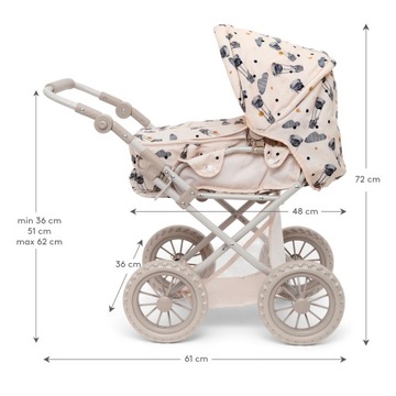 МИККИ СКРАЛЛАН - коляска для кукол 2в1 - глубокая коляска, гондола, коляска