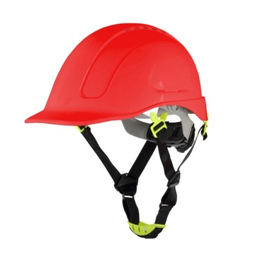 Hełm kask przemysłowy ochronny pasek czerwony ABS