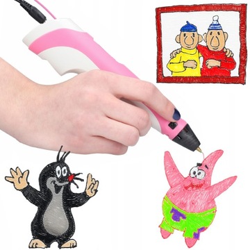 3D-ПРИНТЕР 3D-РУЧКА 2-ГО ПОКОЛЕНИЯ НАБОР 200M РОЗОВЫЙ КАРТРИДЖ XTECH