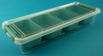 КОНТЕЙНЕР С 4 ОТДЕЛЕНИЯМИ КОРОБКА-ОРГАНИЗАТОР 2,5 Л