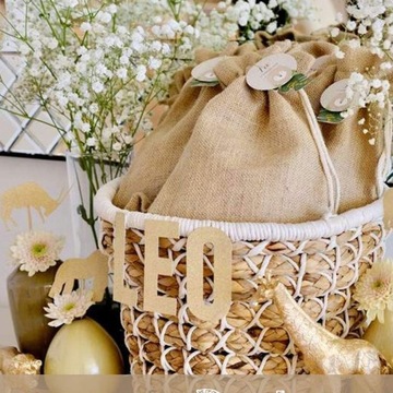 ЛЬНЯНЫЕ СУМКИ НА ШНУРЕ, МАЛЕНЬКИЕ, КОРИЧНЕВЫЕ, 30 ШТ.