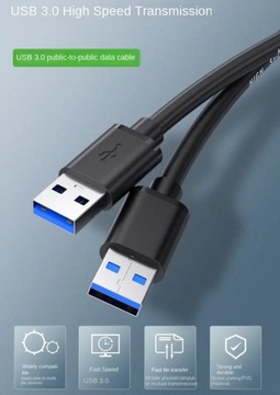 Кабель USB 3.0 для передачи данных «папа-папа» для мобильного жесткого диска, 1,5 м