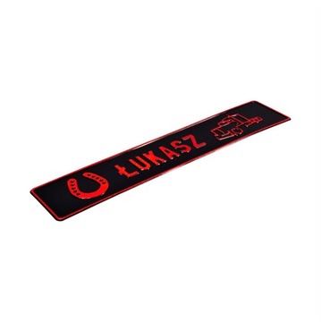 Tablica z imieniem ŁUKASZ aluminiowa tłoczona