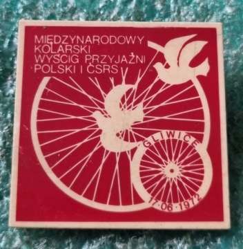 KOLARSKI WYŚCIG PRZYJAŹNI POLSKI CSRS 1972 GLIWICE
