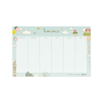 Plan lekcji, ścieralny +marker |30cm| NA ŚCIANĘ