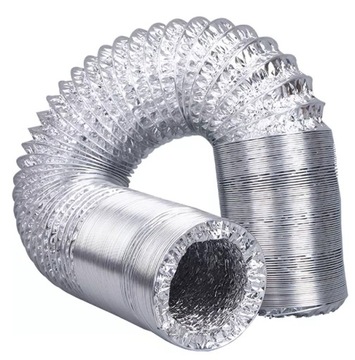 RURA WENTYLACYJNA ALUMINIOWA ELASTYCZNA fi 125 10m FLEX PRZYŁĄCZE ATEST
