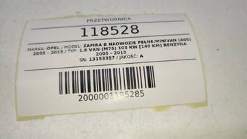 MĚNIČ 1307329112 OPEL ZAFIRA B EVROPA XENON