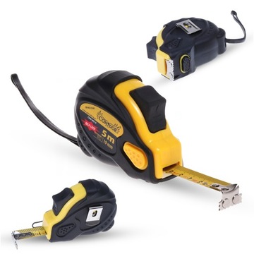 MIARA ZWIJANA 5m MIARKA MIERNICZA TAŚMA Z BLOKADĄ