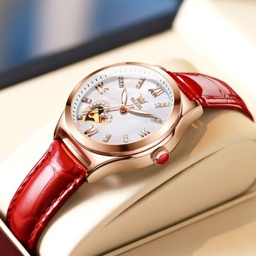 OLVS 6636 Женские модные механические часы