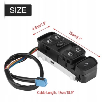 7cm Przełącznik okna elektrycznego moo6b
