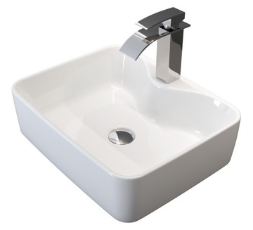 РАКОВИНА-СТОЛЕЧКА, БЕЛАЯ КЕРАМИКА, ЛЕНТА, CLICK CLACK, ВАННАЯ КОМНАТА AVOLA