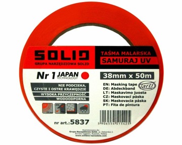 SOLID TAŚMA MALARSKA PRECYZYJNA SAMURAJ 38mmX50m