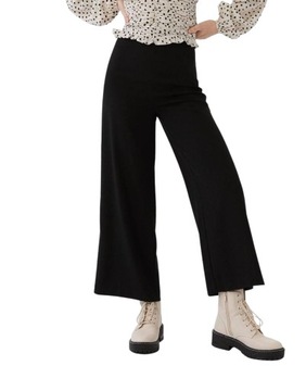 Mango Suit Kuloty czarny-bia\u0142y Wz\u00f3r w kropki W stylu casual Moda Spodnie Kuloty 