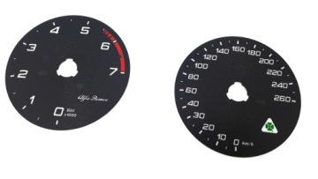 Alfa Romeo Stelvio tarcze licznika KMH styl Quadri