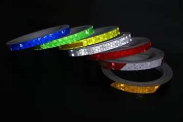 taśma odblaskowa samoprzylepna na rower hulajnogę deskę motocykl 8mb/1cm